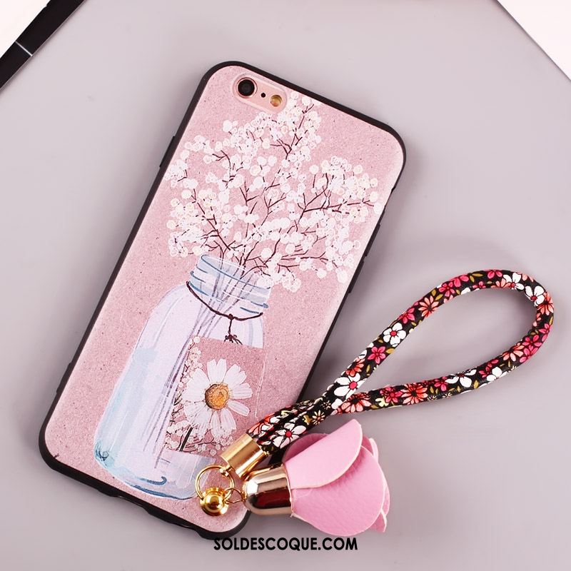 Coque iPhone 6 / 6s Plus Étui Fleurs Rouge Téléphone Portable Pas Cher