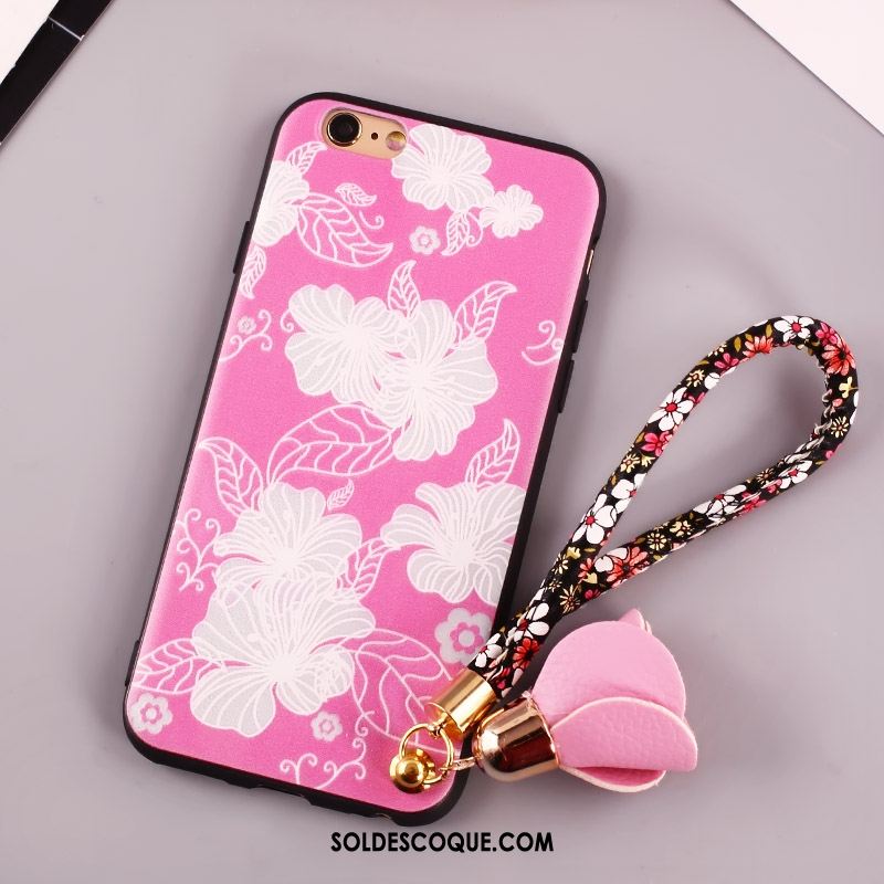 Coque iPhone 6 / 6s Plus Étui Fleurs Rouge Téléphone Portable Pas Cher