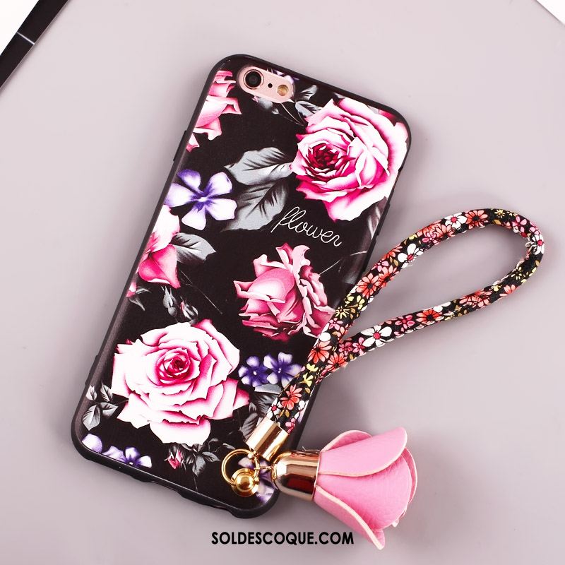 Coque iPhone 6 / 6s Plus Étui Fleurs Rouge Téléphone Portable Pas Cher