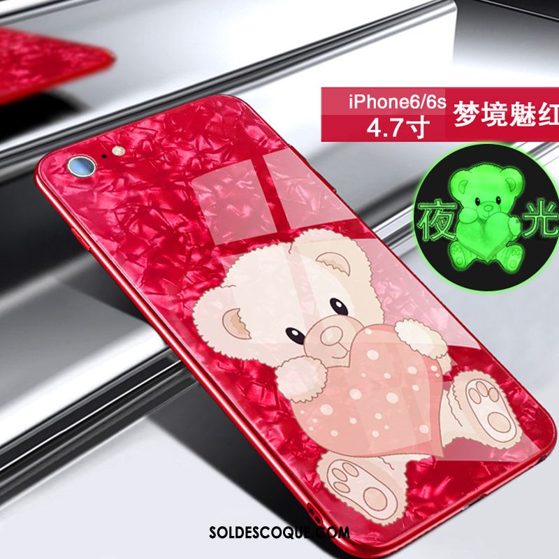 Coque iPhone 6 / 6s Protection Rose Net Rouge Tout Compris Téléphone Portable Pas Cher