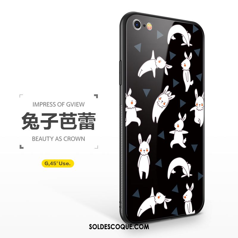 Coque iPhone 6 / 6s Pu Difficile Nouveau Noir Étui Pas Cher