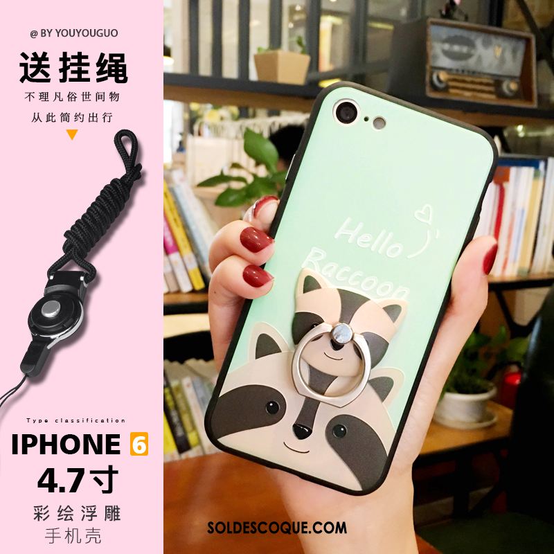 Coque iPhone 6 / 6s Rose Mignonne Téléphone Portable Ornements Suspendus Silicone En Ligne