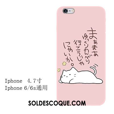 Coque iPhone 6 / 6s Rose Tout Compris Fluide Doux Chat Silicone France