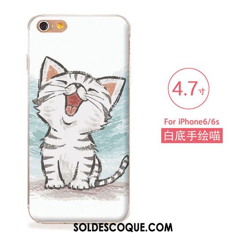 Coque iPhone 6 / 6s Silicone Tout Compris Ornements Suspendus Étui Gaufrage Housse Pas Cher