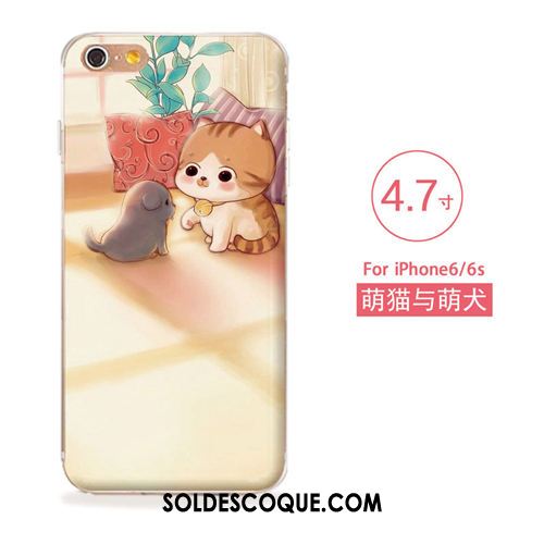 Coque iPhone 6 / 6s Silicone Tout Compris Ornements Suspendus Étui Gaufrage Housse Pas Cher