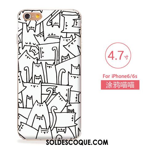 Coque iPhone 6 / 6s Silicone Tout Compris Ornements Suspendus Étui Gaufrage Housse Pas Cher