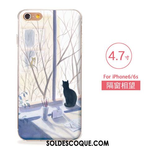 Coque iPhone 6 / 6s Silicone Tout Compris Ornements Suspendus Étui Gaufrage Housse Pas Cher