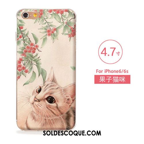 Coque iPhone 6 / 6s Silicone Tout Compris Ornements Suspendus Étui Gaufrage Housse Pas Cher