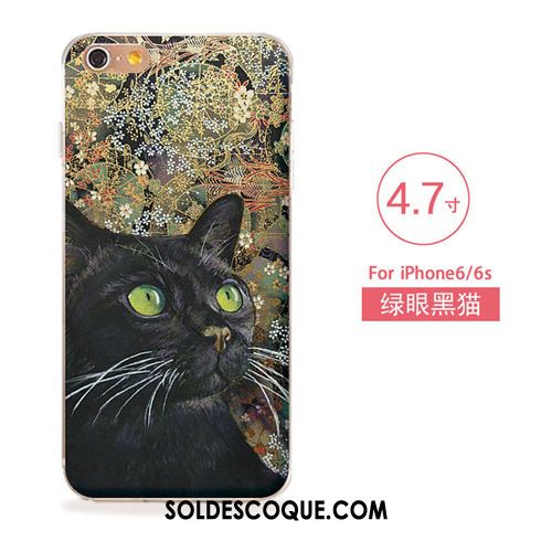 Coque iPhone 6 / 6s Silicone Tout Compris Ornements Suspendus Étui Gaufrage Housse Pas Cher