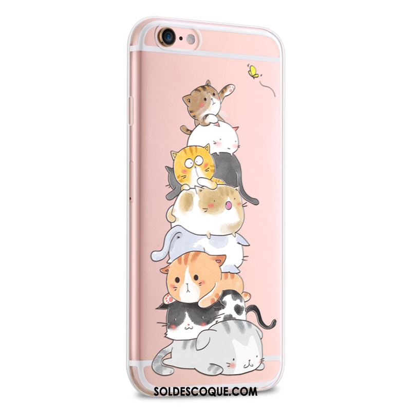 Coque iPhone 6 / 6s Tout Compris Rose Nouveau Transparent Pu En Vente