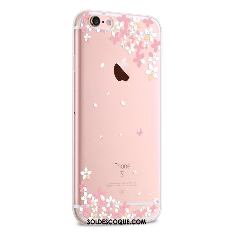 Coque iPhone 6 / 6s Tout Compris Rose Nouveau Transparent Pu En Vente