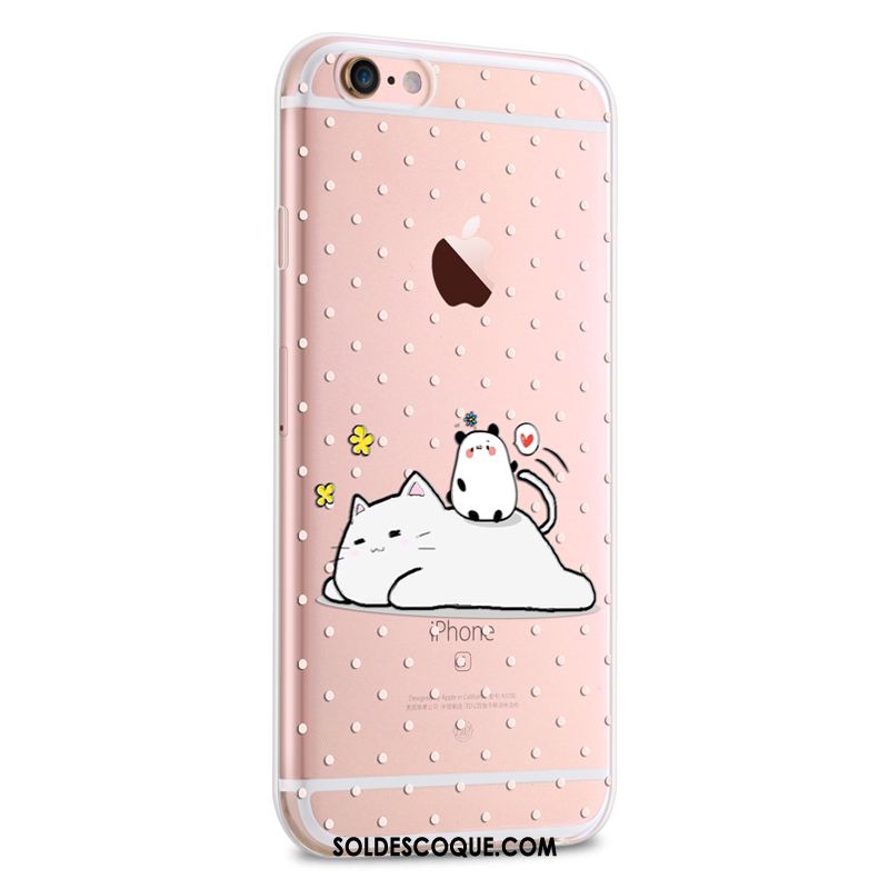 Coque iPhone 6 / 6s Tout Compris Rose Nouveau Transparent Pu En Vente