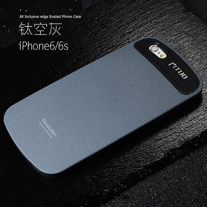Coque iPhone 6 / 6s Téléphone Portable Noir Incassable Silicone Délavé En Daim En Ligne
