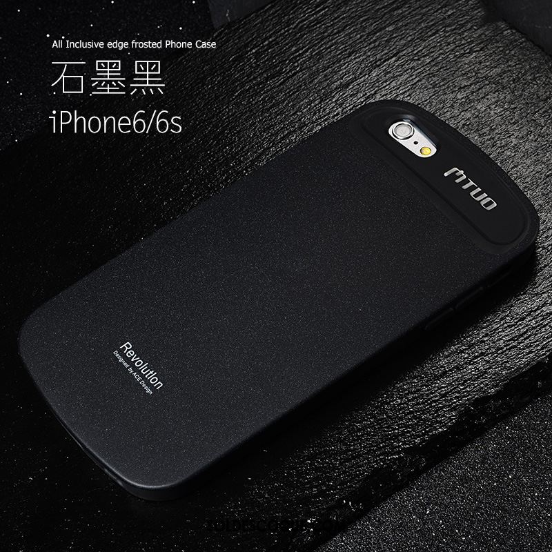 Coque iPhone 6 / 6s Téléphone Portable Noir Incassable Silicone Délavé En Daim En Ligne