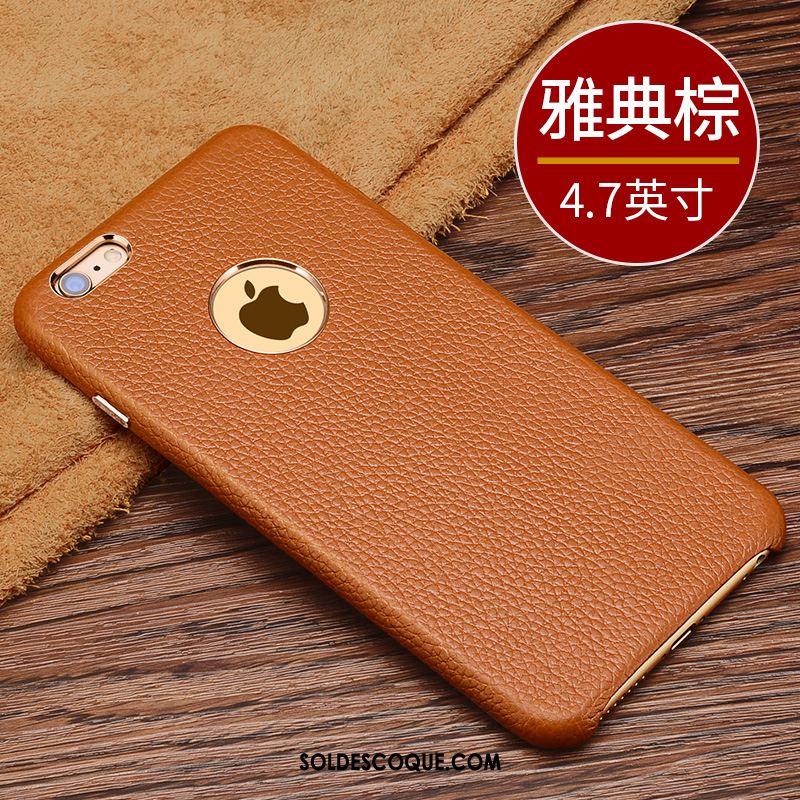 Coque iPhone 6 / 6s Étui En Cuir Business Nouveau Qualité Cuir Véritable Pas Cher