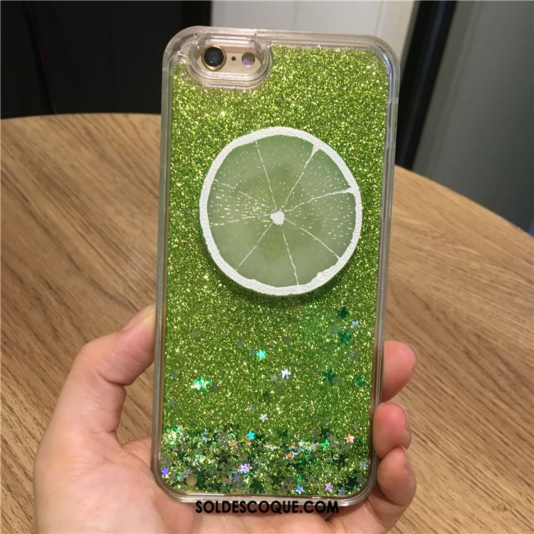 Coque iPhone 7 Amoureux Vert Petit Rose Frais Soldes