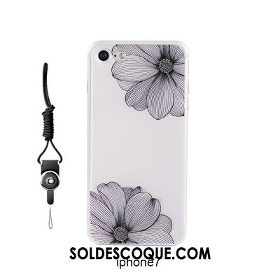 Coque iPhone 7 Cou Suspendu Silicone Ornements Suspendus Transparent Simple Pas Cher