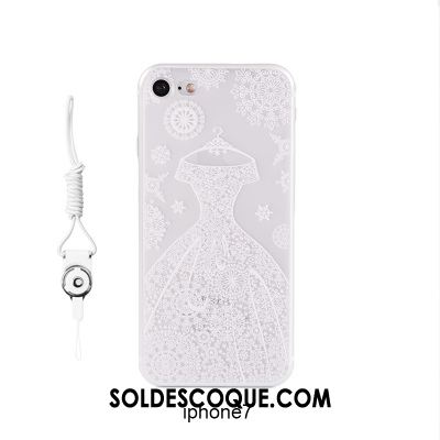 Coque iPhone 7 Cou Suspendu Silicone Ornements Suspendus Transparent Simple Pas Cher