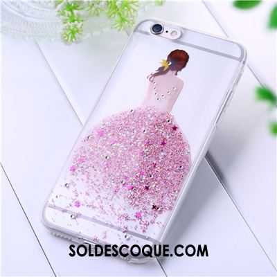 Coque iPhone 7 Fluide Doux Protection Transparent Téléphone Portable Rose En Vente