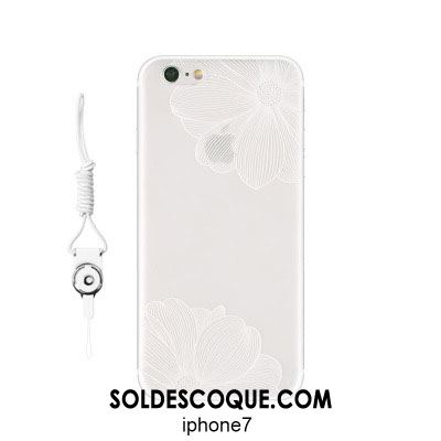 Coque iPhone 7 Incassable Silicone Fluide Doux Gaufrage Délavé En Daim Housse En Ligne