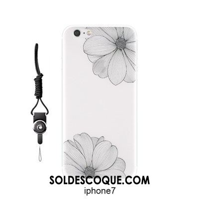 Coque iPhone 7 Incassable Silicone Fluide Doux Gaufrage Délavé En Daim Housse En Ligne