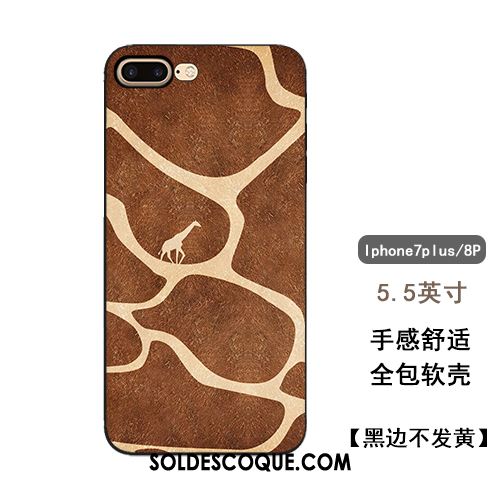 Coque iPhone 7 Plus Charmant Amoureux Ornements Suspendus Fluide Doux Léopard Pas Cher