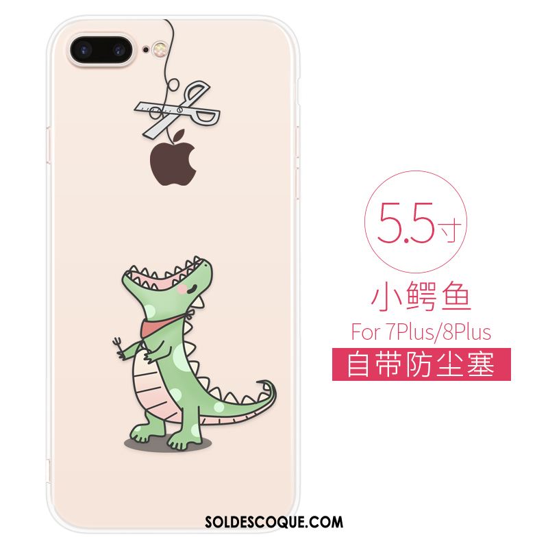 Coque iPhone 7 Plus Charmant Créatif Dessin Animé Transparent Très Mince Soldes