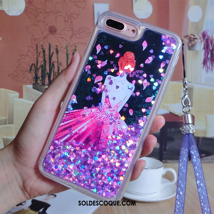 Coque iPhone 7 Plus Liquide Strass Ornements Suspendus Téléphone Portable Étui En Ligne