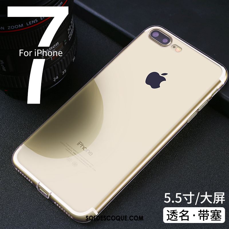 Coque iPhone 7 Plus Nouveau Incassable Fluide Doux Transparent Téléphone Portable En Ligne