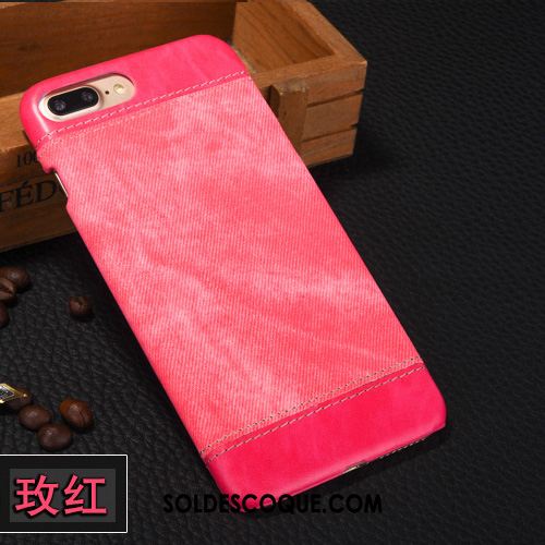 Coque iPhone 7 Plus Protection Cuir Véritable Incassable Très Mince Étui En Cuir Soldes