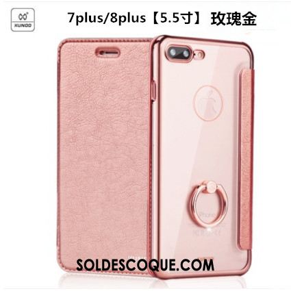 Coque iPhone 7 Plus Étui En Cuir Cuir Véritable Protection Transparent Téléphone Portable En Ligne