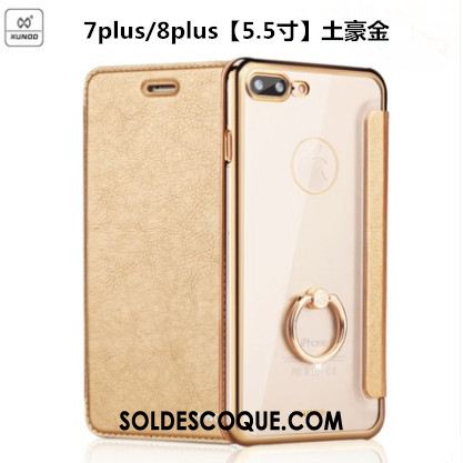 Coque iPhone 7 Plus Étui En Cuir Cuir Véritable Protection Transparent Téléphone Portable En Ligne
