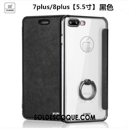 Coque iPhone 7 Plus Étui En Cuir Cuir Véritable Protection Transparent Téléphone Portable En Ligne