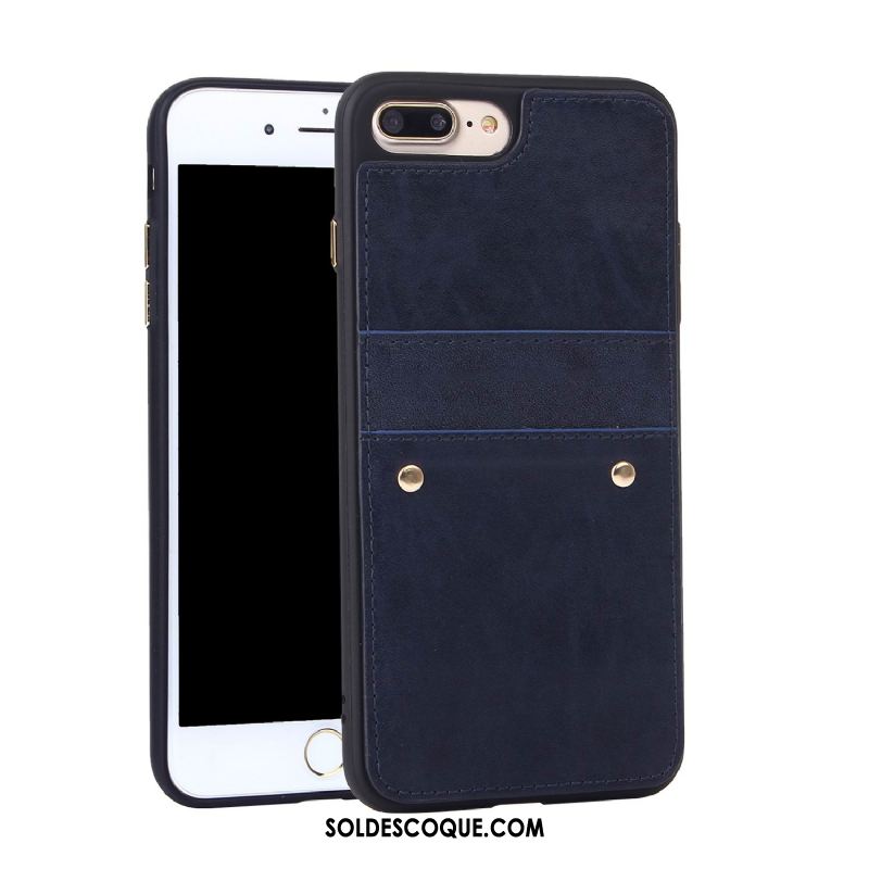 Coque iPhone 7 Plus Étui Incassable Protection Étui En Cuir Téléphone Portable Housse En Ligne