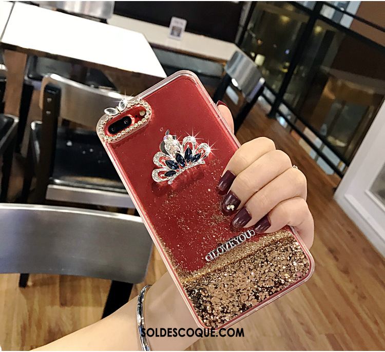 Coque iPhone 7 Plus Étui Silicone Transparent Téléphone Portable Strass En Vente