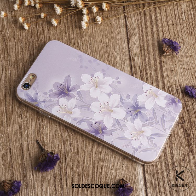 Coque iPhone 7 Protection Gaufrage Frais Fleurs Tout Compris Pas Cher