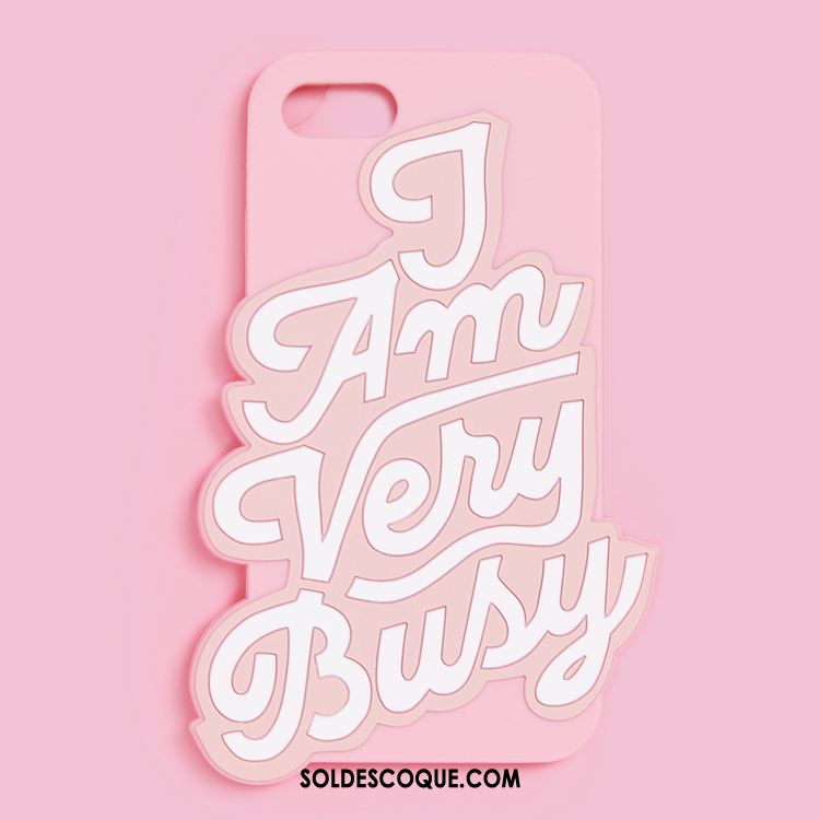 Coque iPhone 7 Rose Fluide Doux Téléphone Portable Silicone Amoureux Soldes