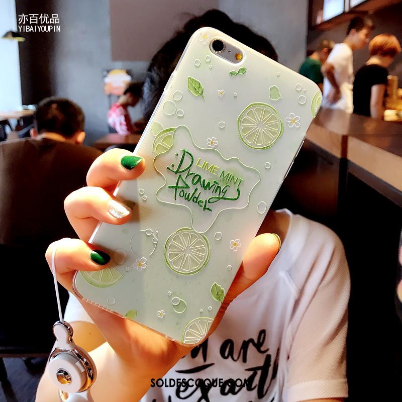 Coque iPhone 7 Silicone Citron Vert Frais Petit France