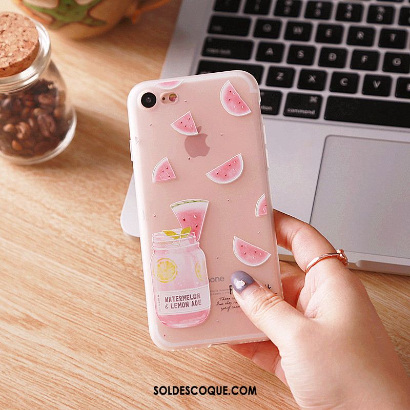 Coque iPhone 7 Silicone Transparent Ornements Suspendus Tout Compris Fluide Doux En Ligne