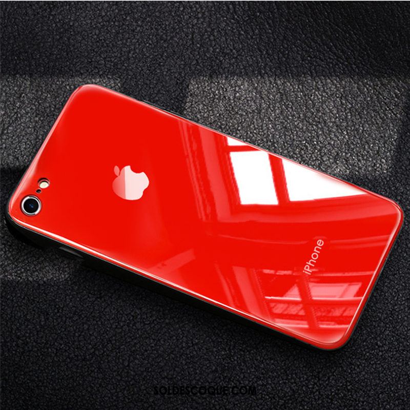 Coque iPhone 7 Téléphone Portable Incassable Verre Trempé Rouge Protection Housse En Ligne