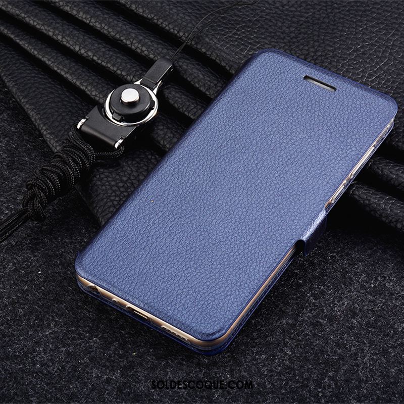 Coque iPhone 7 Étui En Cuir Tout Compris Ornements Suspendus Bleu Clamshell Housse En Vente