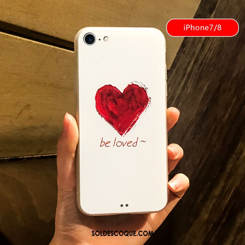 Coque iPhone 8 Amour Tout Compris Marque De Tendance Téléphone Portable Blanc Housse En Vente