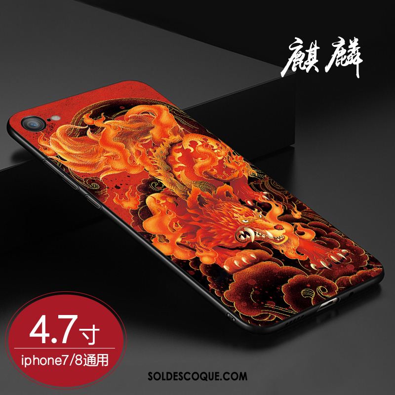 Coque iPhone 8 Amoureux Délavé En Daim Dessin Animé Nouveau Tout Compris En Vente