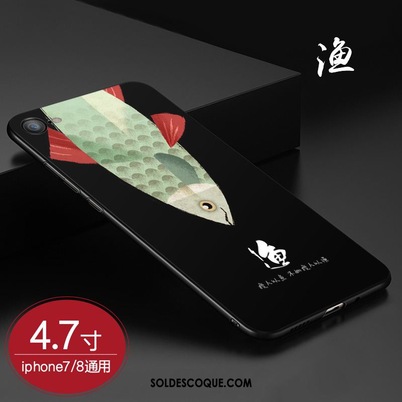 Coque iPhone 8 Amoureux Délavé En Daim Dessin Animé Nouveau Tout Compris En Vente