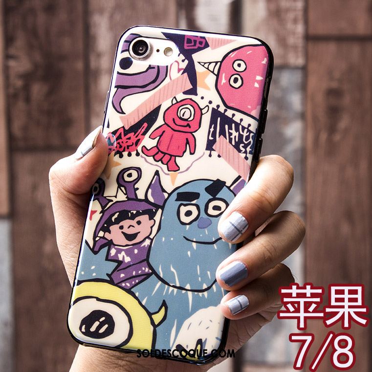 Coque iPhone 8 Charmant Dessin Animé Bordure Créatif Amoureux Housse En Ligne