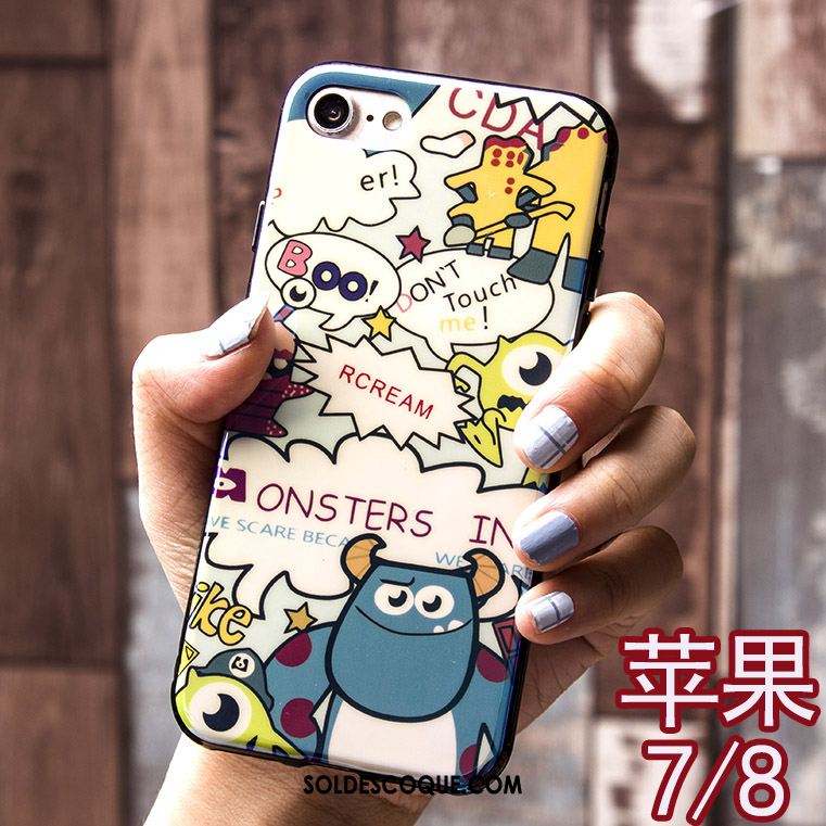 Coque iPhone 8 Charmant Dessin Animé Bordure Créatif Amoureux Housse En Ligne