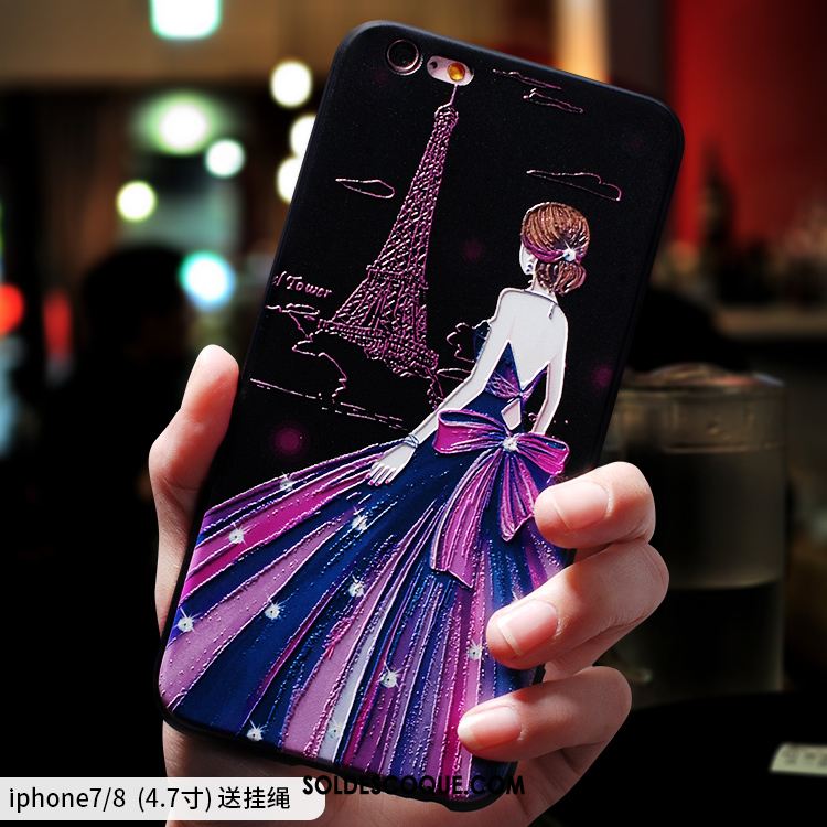 Coque iPhone 8 Créatif Tendance Fluide Doux Personnalité Incassable Pas Cher