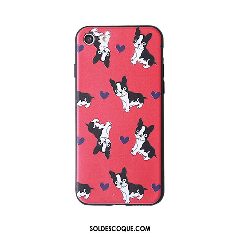 Coque iPhone 8 Fluide Doux Dessin Animé Amoureux Nouveau Silicone Soldes