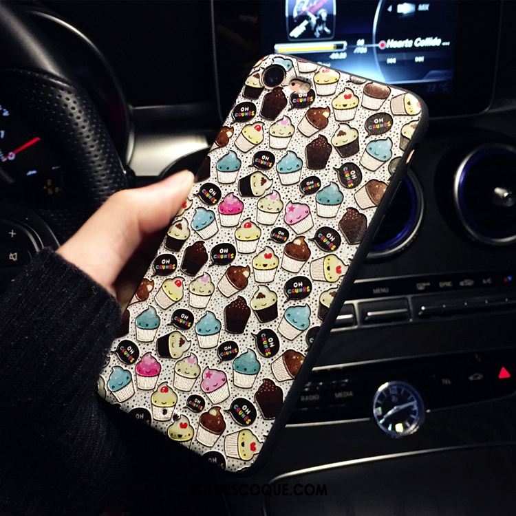 Coque iPhone 8 Gaufrage Amoureux Fluide Doux Charmant Multicolore Pas Cher