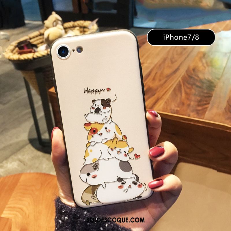 Coque iPhone 8 Gaufrage Tout Compris Nouveau Personnalité Incassable Pas Cher